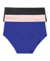 Dkny Active Comfort 3-pack Hipster Briefs In Blue