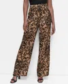 Dkny Print Drawstring Wide Leg Pants In Multi
