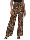 Dkny Print Drawstring Wide Leg Pants In Brown