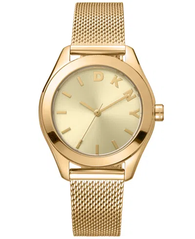 Dkny Women's Astoria Gold-tone Stainless Steel Bracelet Watch, 34mm