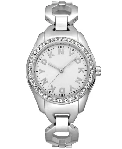 Dkny Women's Astoria Midi Glitz Stainless Steel Bracelet Watch, 33mm
