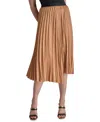 Dkny Asymmetrical Pleated Skirt In Tawney