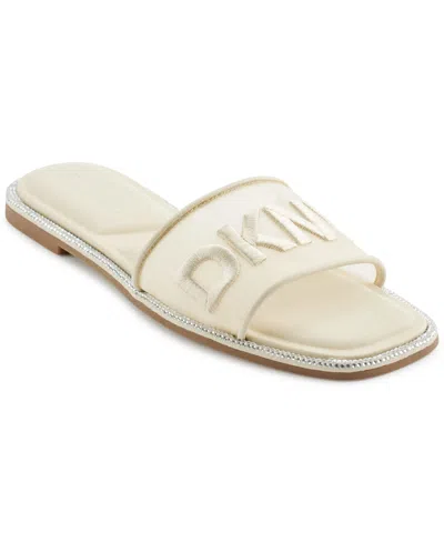 Dkny Women's Badin Logo Slide Flat Sandal