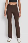 Dkny Women's Balance Compression High Waist Flare Pants In Brown