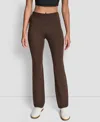 Dkny Women's Balance Compression High-waist Flared Leggings In Brown