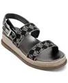 Dkny Berris Slingback Platform Espadrille In Black,nickel