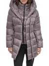Dkny Women's Bib Puffer Coat In Graphite