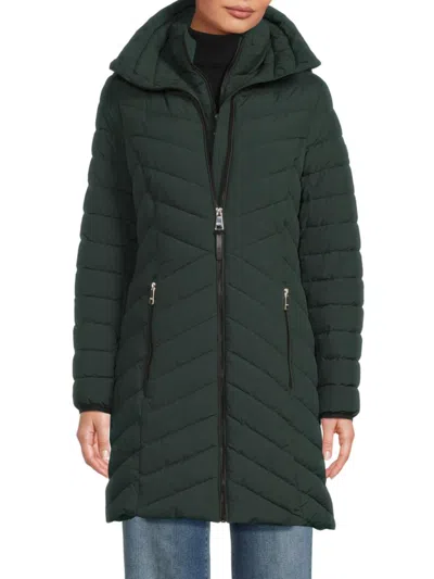 Dkny Women's Bib Puffer Coat In Multi