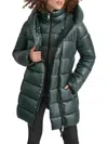 Dkny Women's Bib Puffer Coat In Malachite
