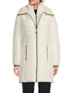 Dkny Women's Bib Puffer Coat In White
