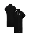 Dkny Women's Black San Diego Padres Emily Quarter-zip Sneaker Dress In Black