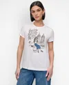 Dkny Women's Bow Bridge Conversational Crewneck Tee In White