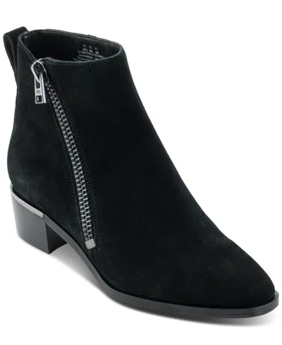 Dkny Women's Brenlyn Leather Ankle Booties In Black Confirm