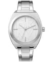 Dkny Logo Broadway Maxi Silver Womens Watch