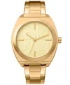 Dkny Women's Broadway Maxi Gold-tone Stainless Steel Bracelet Watch, 38mm