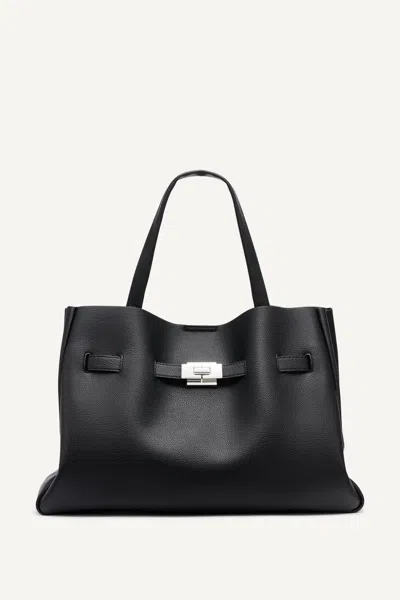 Dkny Women's Bryar Large Satchel In Black/silver