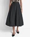 Dkny Woven A-line Bubble Skirt In Black