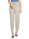 Dkny Sport Women's Drawstring Cable Knit Joggers In Beige