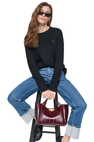 Dkny Women's Cable Knit Sweater In Red