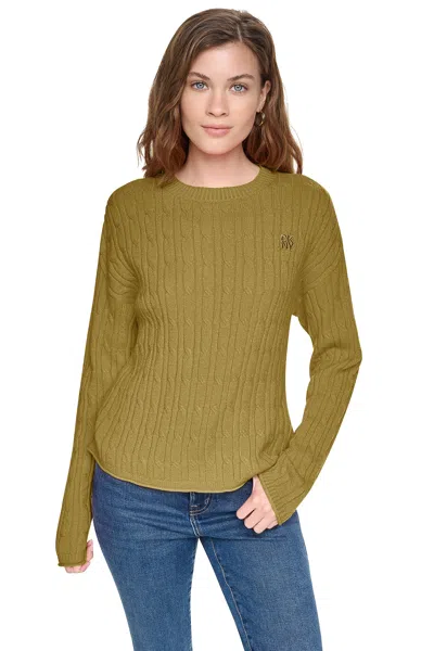 Dkny Women's Cable Knit Sweater In Brown