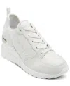 Dkny Women's Cait Wedge Sneaker In White