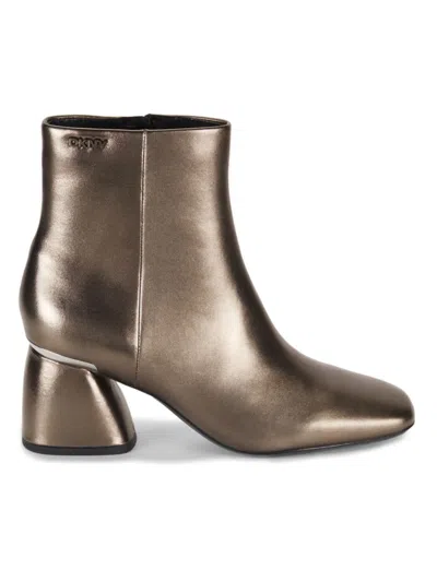 Dkny Caleena Block Heel Bootie In Ash