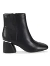 Dkny Women's Caleena Helled 64mm Faux Leather Ankle Boots In Black