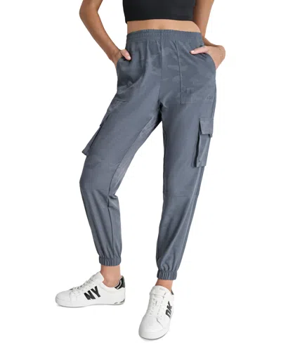 Dkny Women's Camouflage Cargo Commuter Joggers In Turbulence