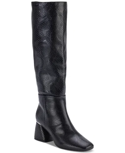 DKNY WOMEN'S CANA BLOCK HEEL KNEE HIGH DRESS BOOTS