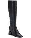 Dkny Women's Cana Block Heel Knee High Dress Boots In Black,black