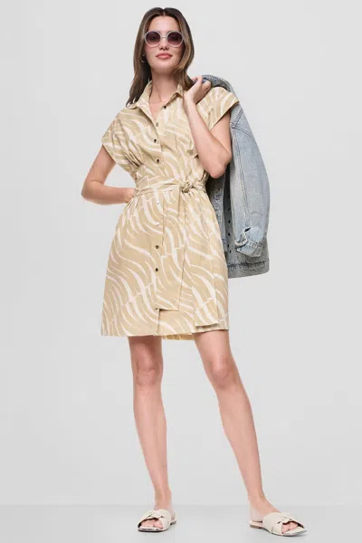 Dkny Women's Cap Sleeve Mini Shirt Dress In Multi