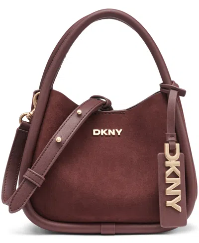 Dkny Women's Capri Mini Hobo Crossbody Handbag In Brown