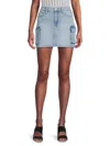 Dkny Women's Cargo Pocket Denim Miniskirt