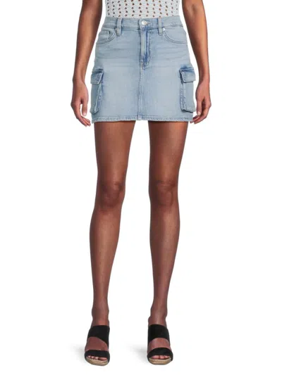 Dkny Women's Cargo Pocket Denim Miniskirt