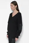 Dkny Women's Cargo Pocket Sleeve Sweater In Black