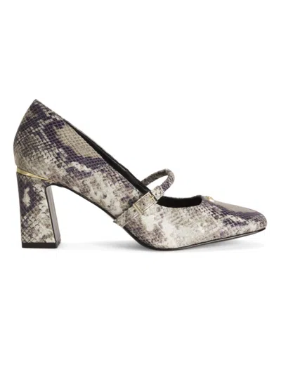 Dkny Women's Carley 75mm Snake-embossed Pumps In Multi