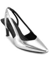 Dkny Carson Pointed Toe Slingback Pump In Silver