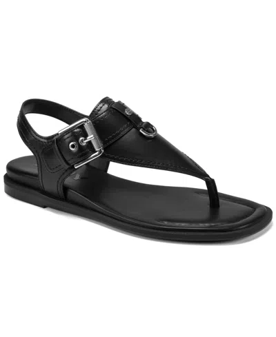Dkny Women's Cassiane Thong Flat Sandals In Black