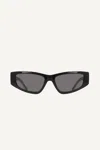 Dkny Logo-plaque Rectangle-frame Sunglasses In Green