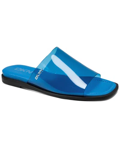 Dkny Women's Cataline Slide Flat Sandals In Blue