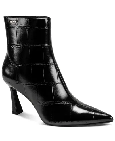 Dkny Women's Cayden Zipper Heeled Booties In Black