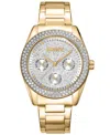 Dkny Women's Chambers Multi-function Chronograph Gold-tone Stainless Steel Bracelet Watch, 36mm