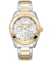 Dkny Women's Chambers Multi Sport Chronograph Silver Dial Gold Two-tone Stainless Steel Bracelet Watch 36