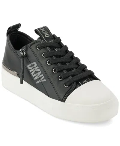 Dkny Women's Chaney Lace-up Zipper Sneakers In Black