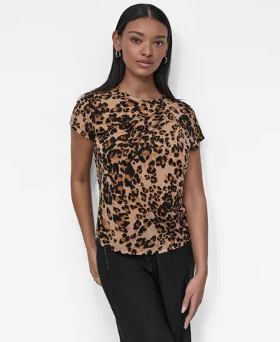 DKNY WOMEN'S CHEETAH-PRINT TOP