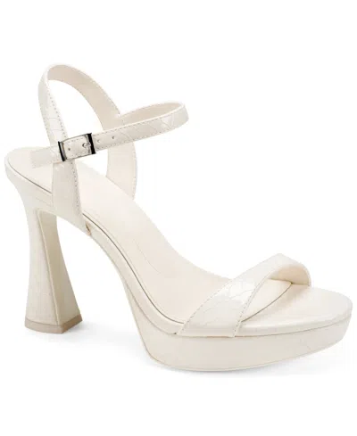 Dkny Women's Cherish Platform Dress Sandals In White