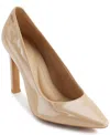 Dkny Chrystie Womens Padded Insole Patent Pumps In Nude
