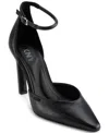 Dkny Cillian Ankle Strap Pointed Toe Pump In Black
