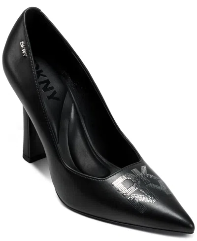 Dkny Women's Cinthia Sequin Logo Heel Pumps In Black