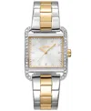 Dkny Women's City Glitz Silver Dial Gold-two-tone Stainless Steel Bracelet Watch 27x34.5mm